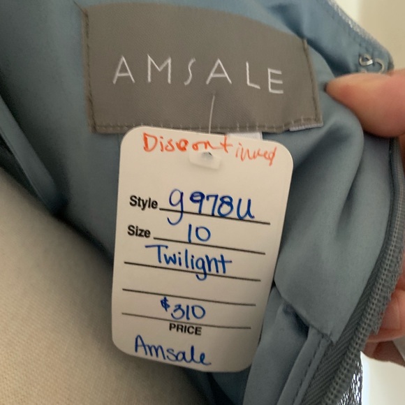 Amsale G978U twilight size 10 - Picture 3 of 3